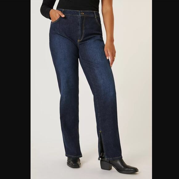 NWT Anthropologie Pilcro The Split Straight Jeans - 32 Waist - Picture 2 of 9